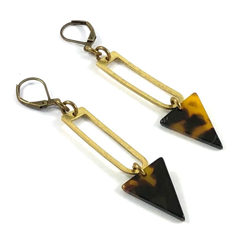 Sale Resin Triangle Earrings