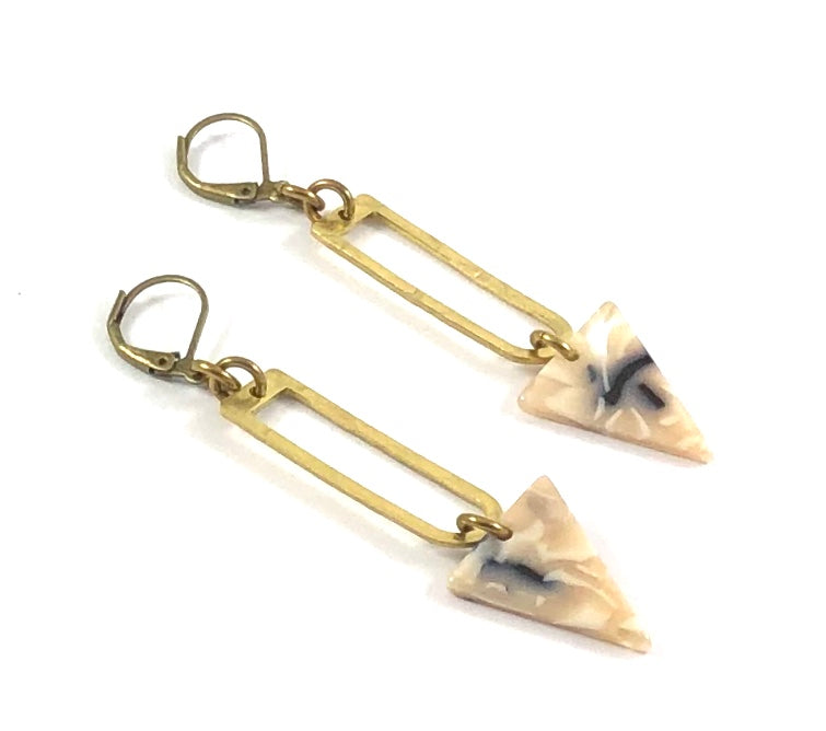 Sale Resin Triangle Earrings