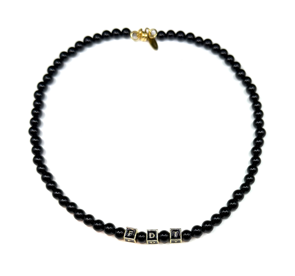 Semi-Precious Beaded Collar Necklace - FDT-6mm