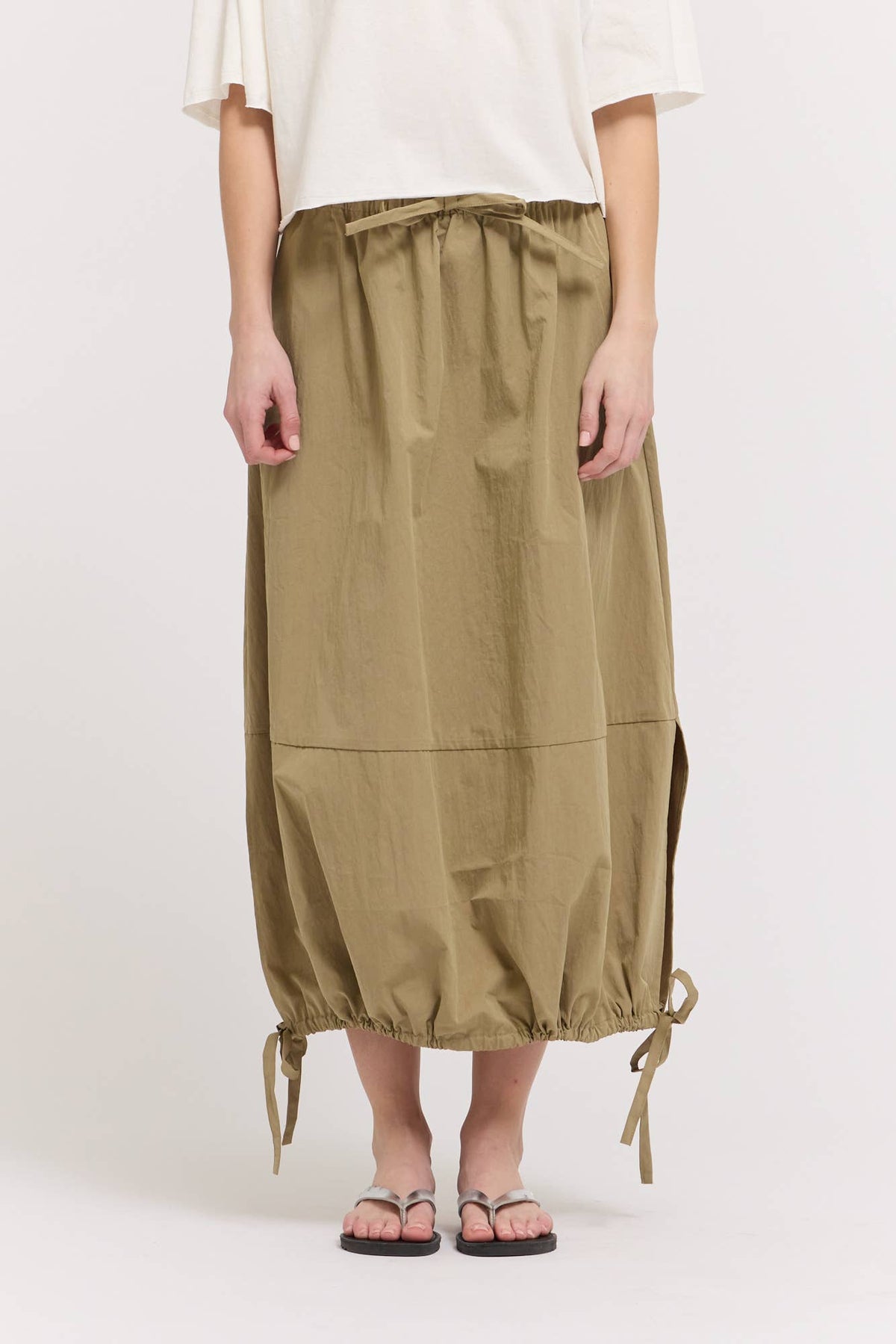Gathered Hem Skirt