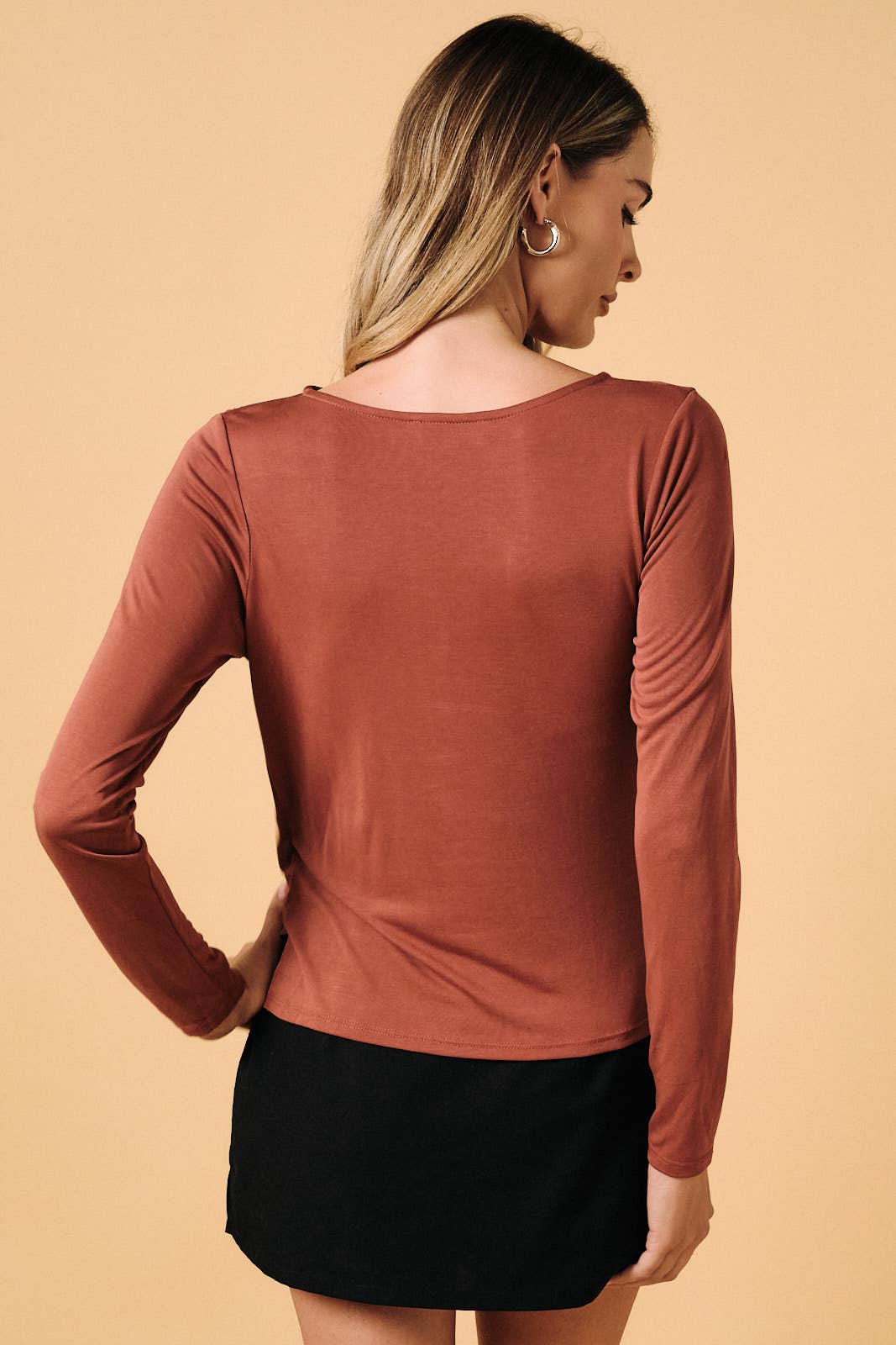 Long Sleeve Ruched Top