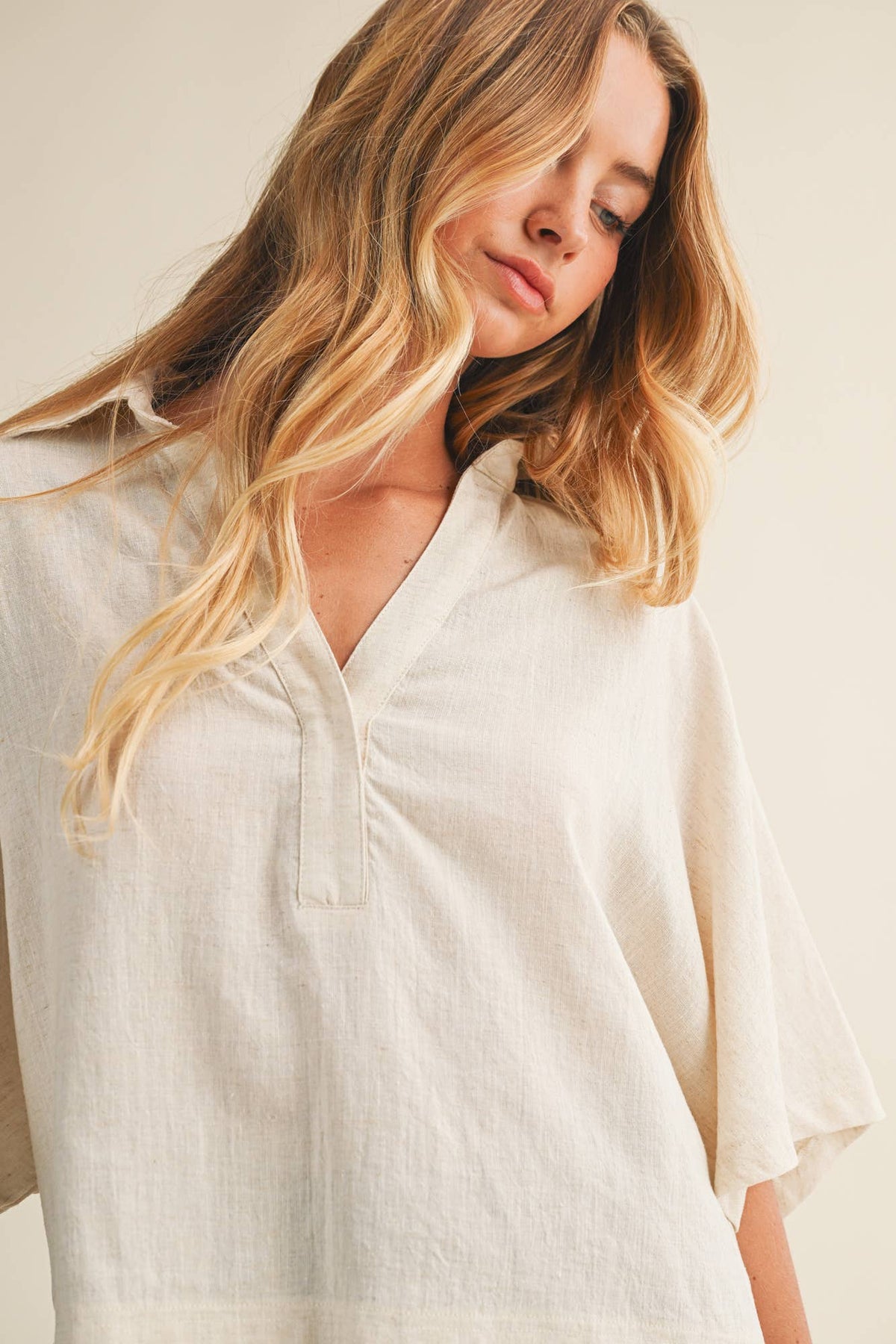Oversized Pop Over Top