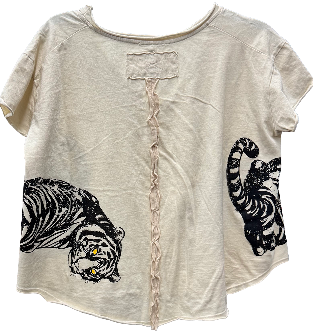Vintage Style Tee with Tiger Graphic