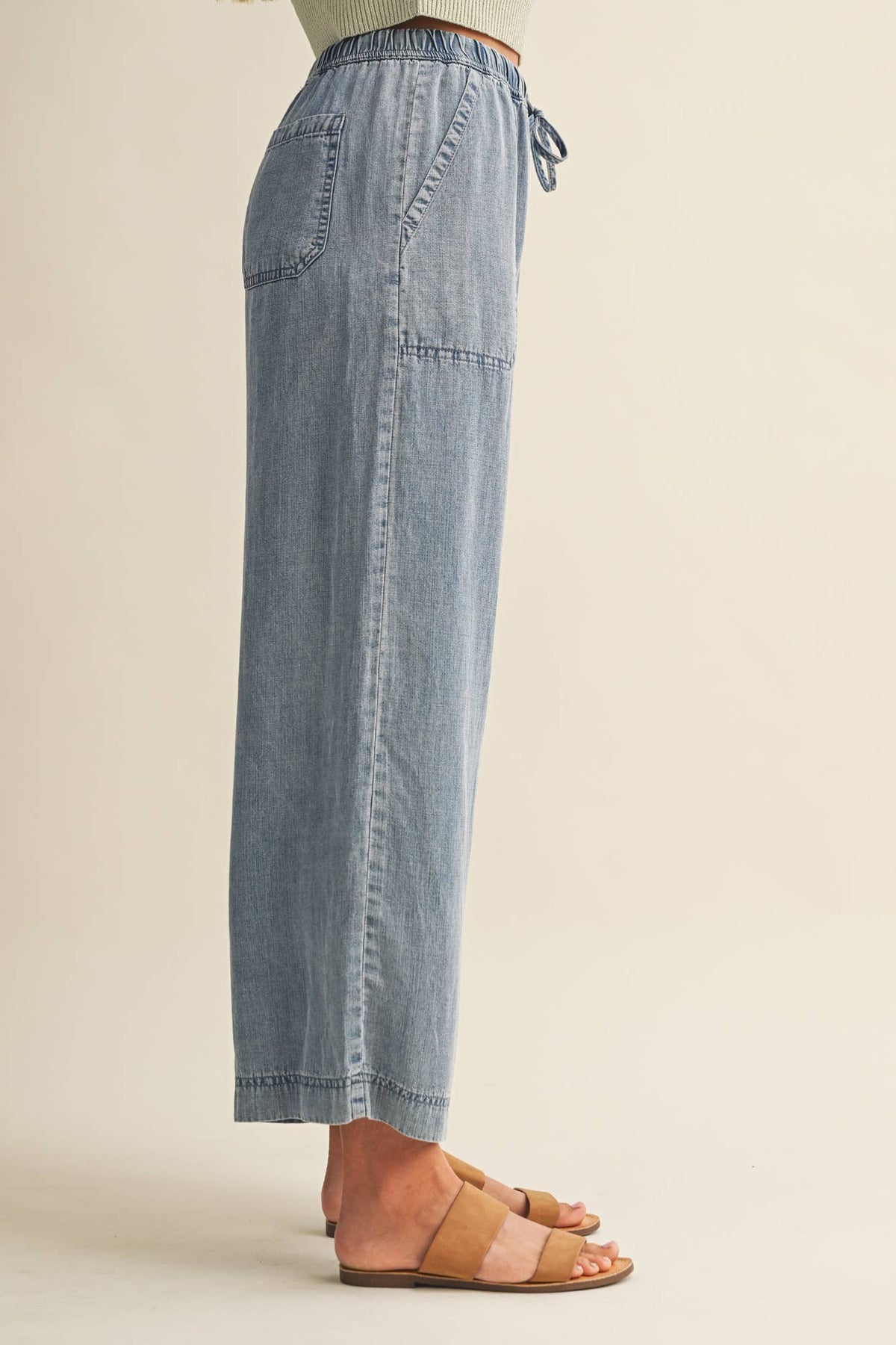 Cropped Tencel Pants