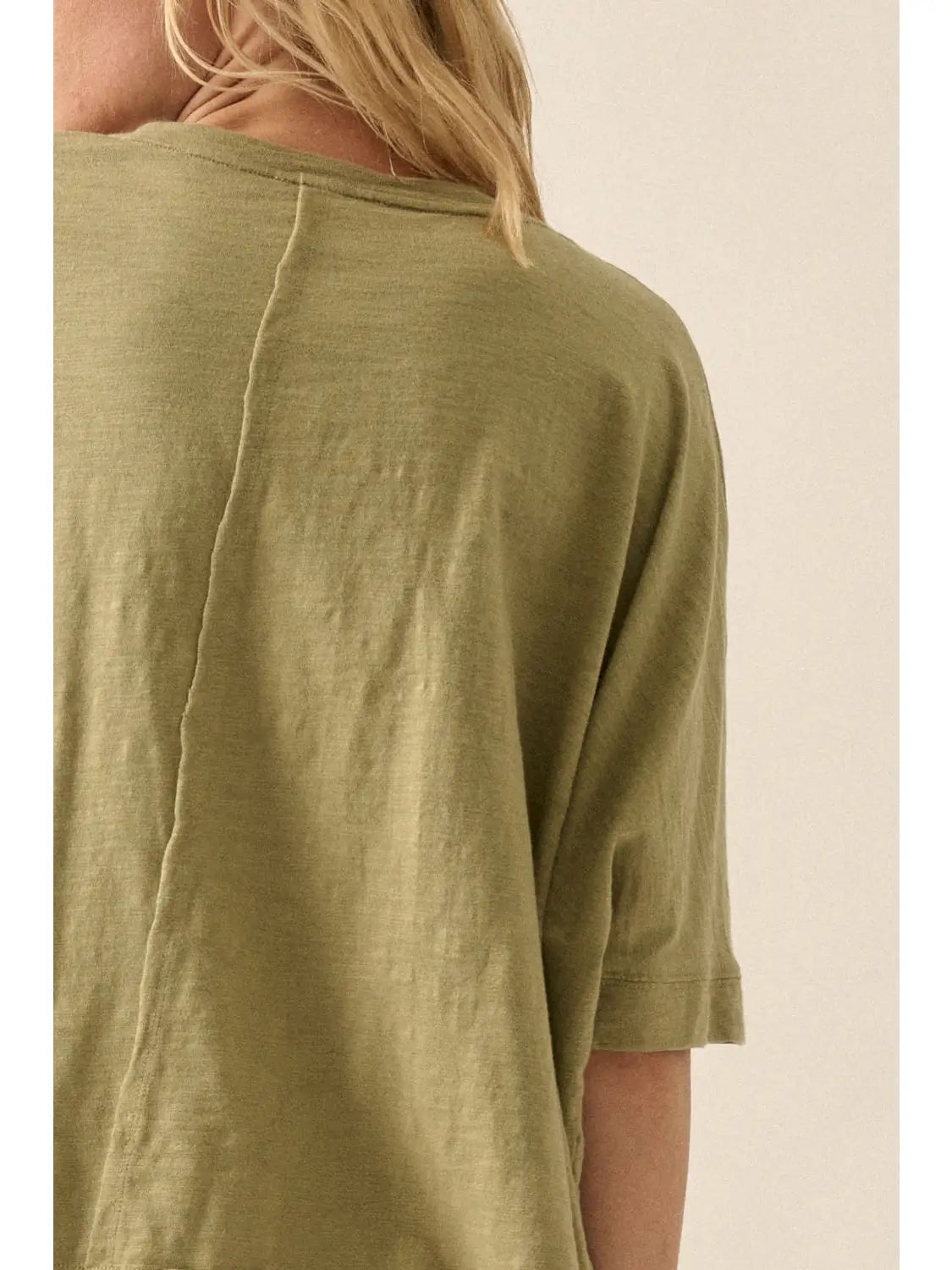 Easy Fit Mineral Washed Slub Knit T-Shirt