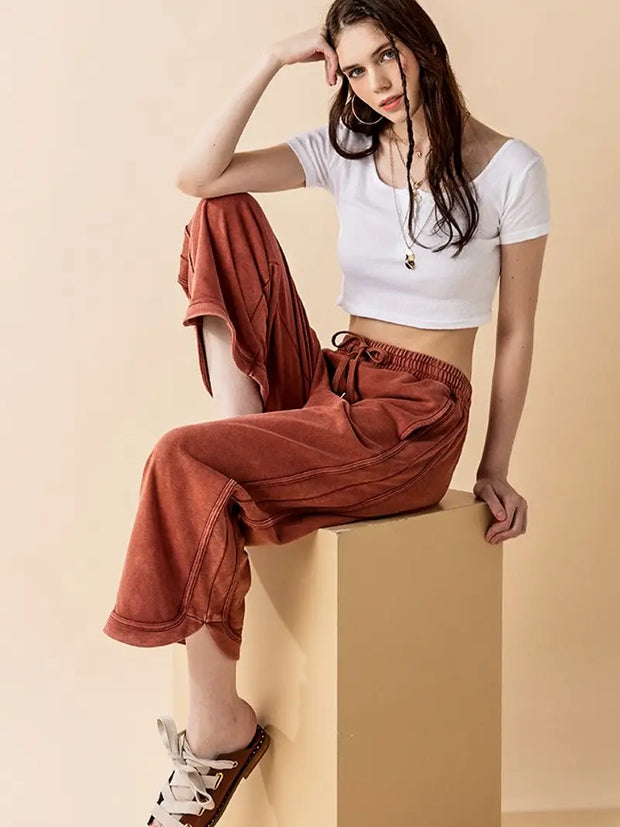 Dolphin Tail Mineral Washed Pants