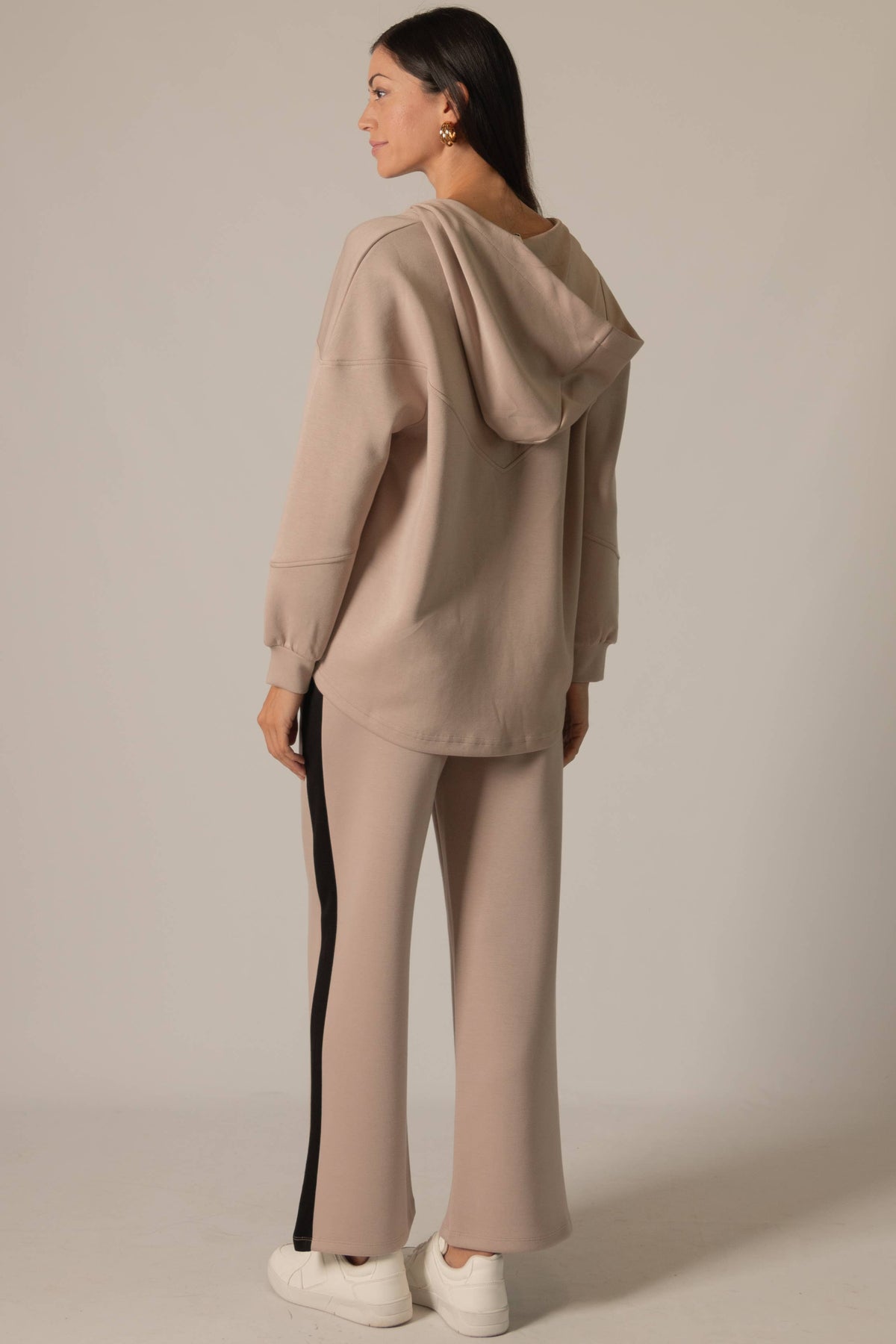 Modal Side Stripe Wide Leg Pants
