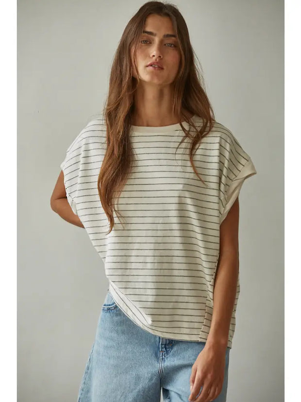 Striped Short Sleeve Top