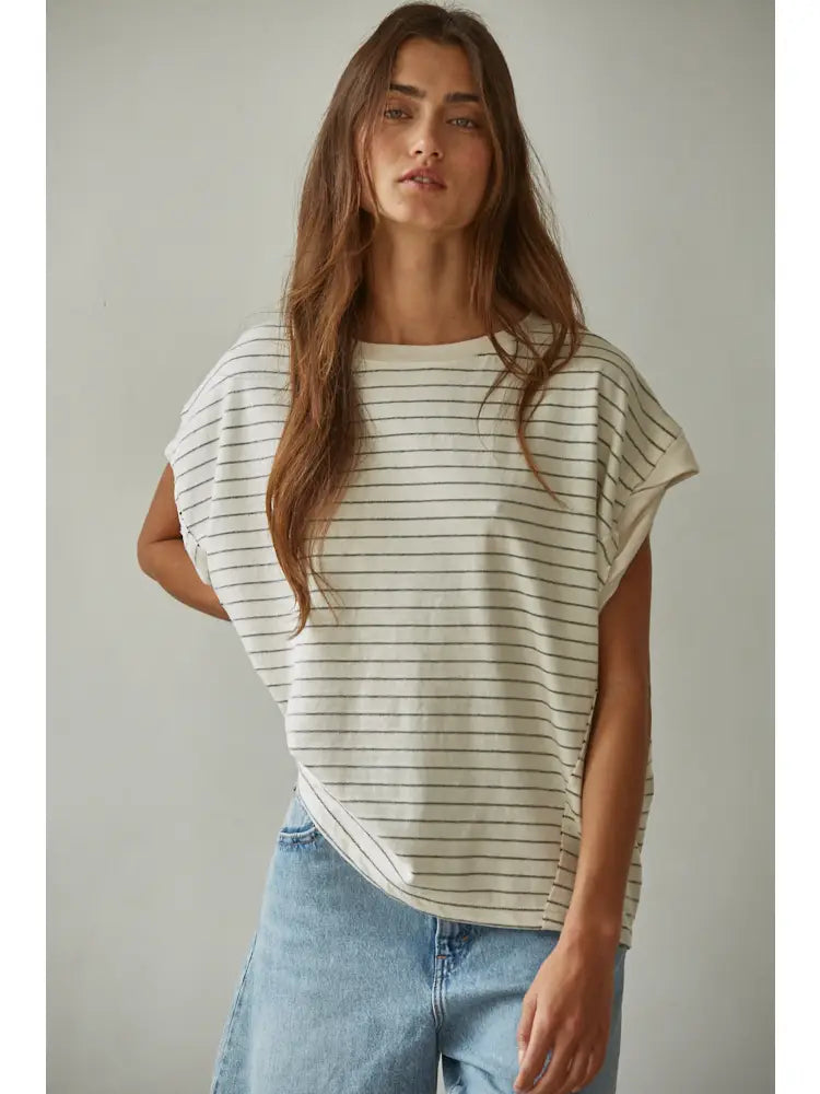 Striped Short Sleeve Top