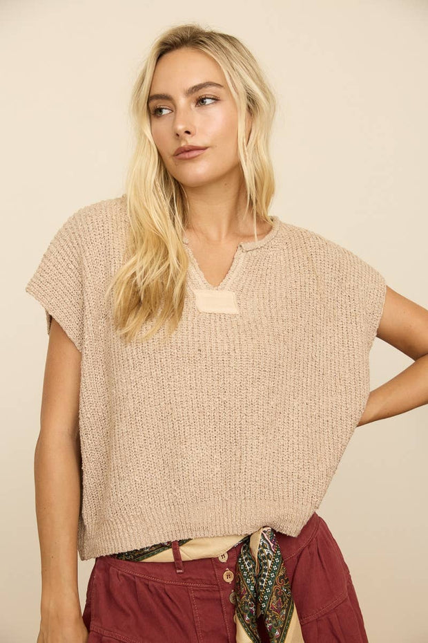Split Neck Sweater