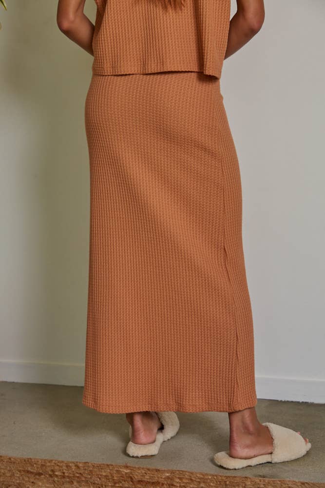 Knit Thermal Maxi Pencil Skirt