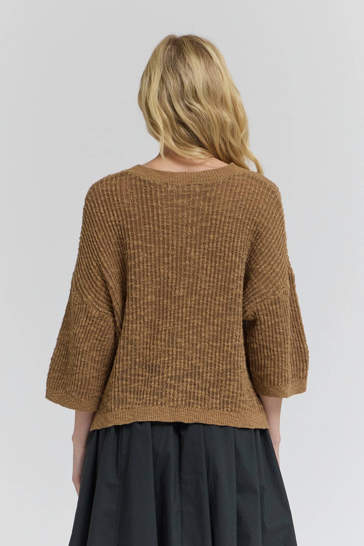 Textured Knit Sleeved Sweater