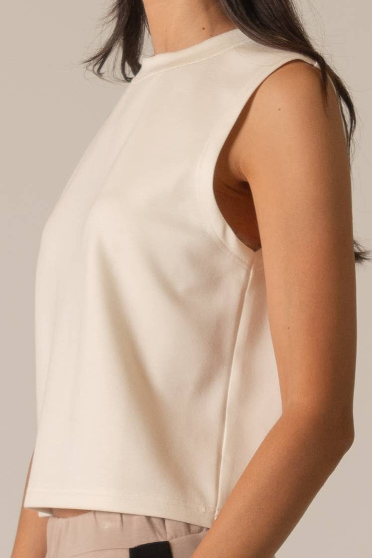 Modal Round Neck Sleeveless Top