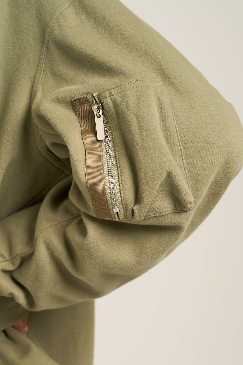 Terry Cargo Bomber Jacket