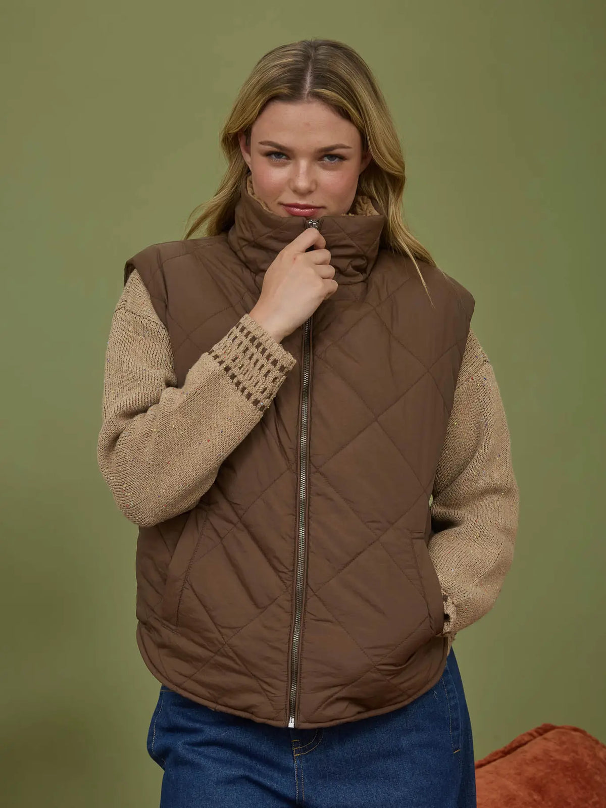 Quilted Fleece Lined Vest