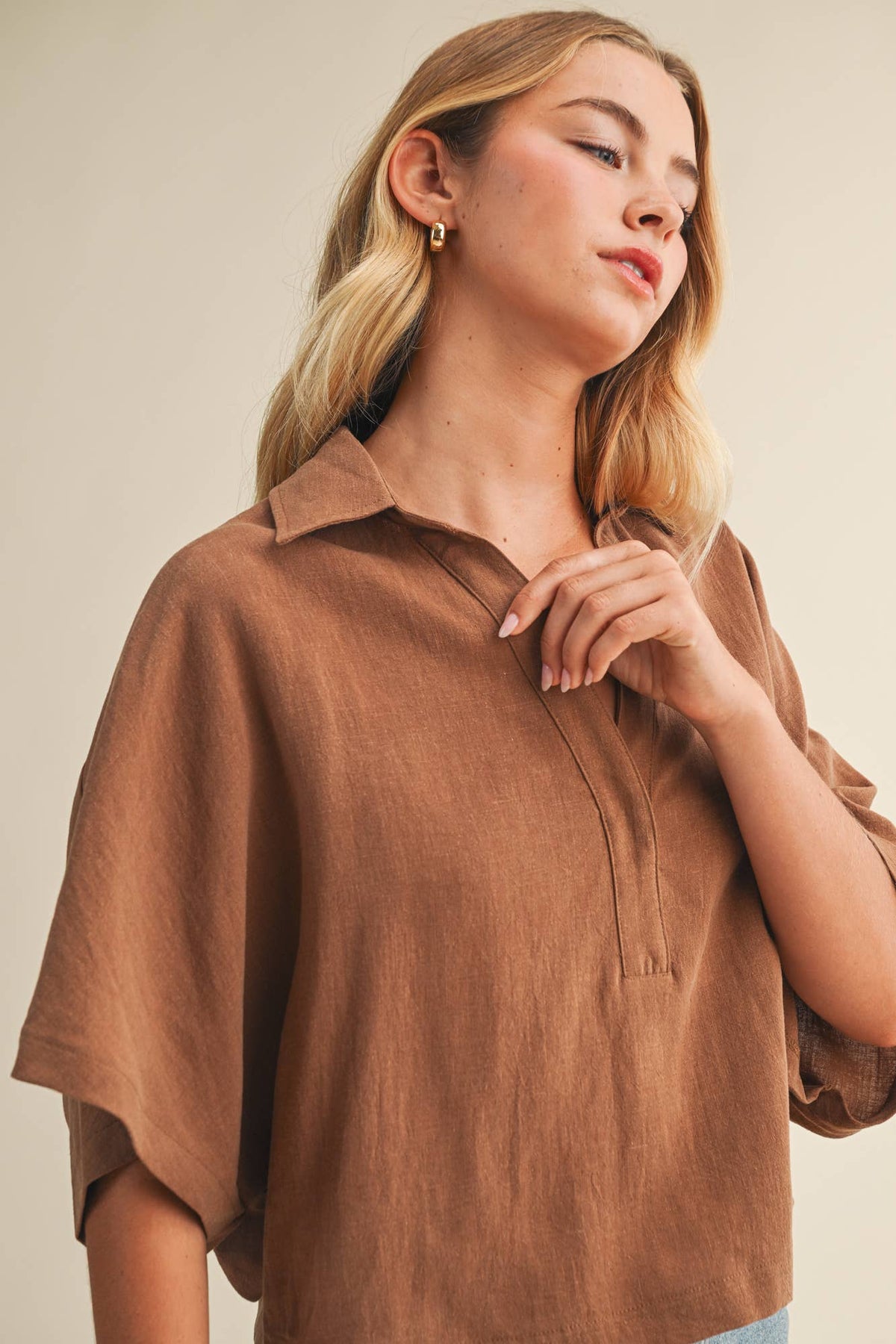 Oversized Pop Over Top