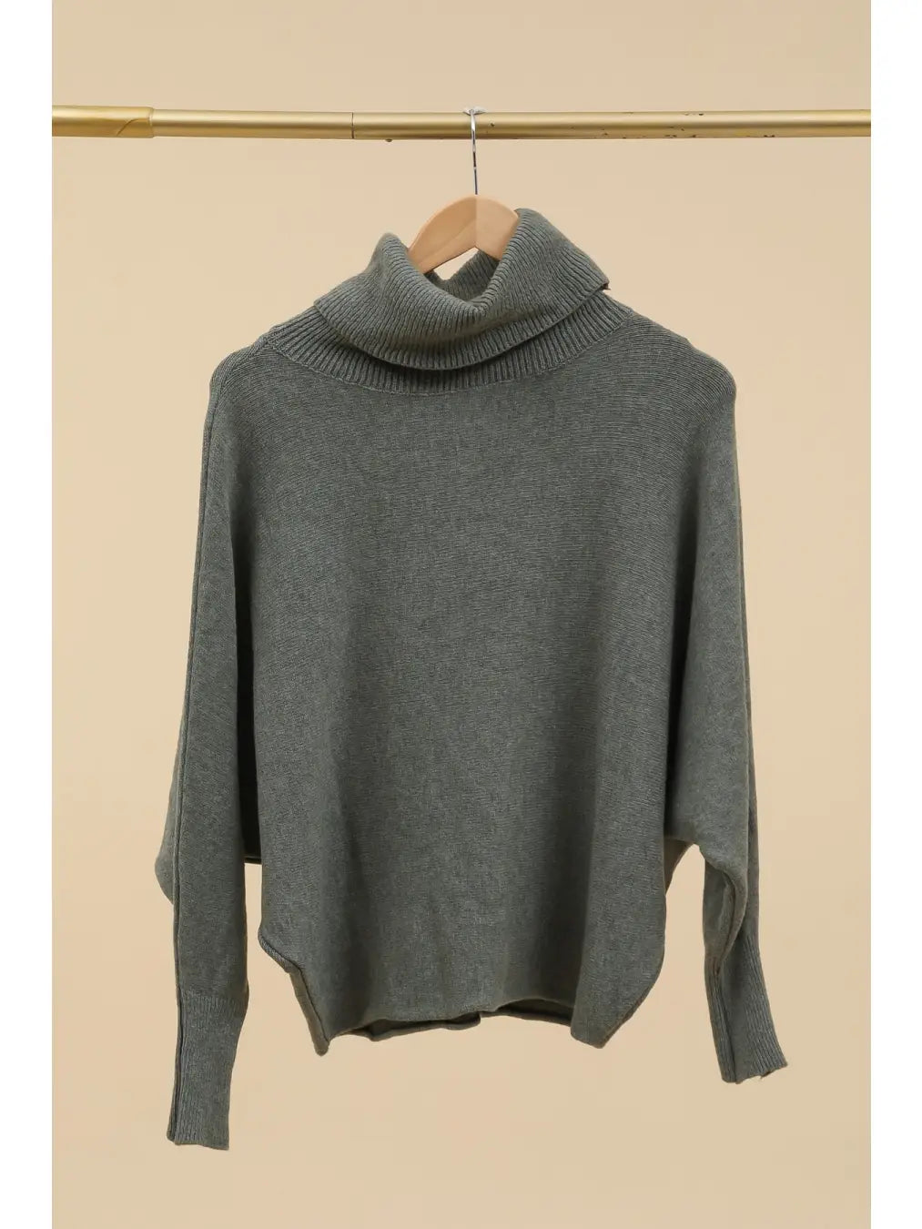 Dolman Sleeve Turtleneck Sweater