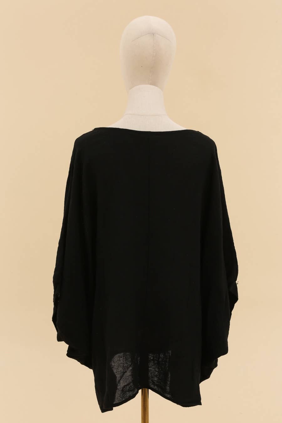 Oversized V Neck Linen Blend Top