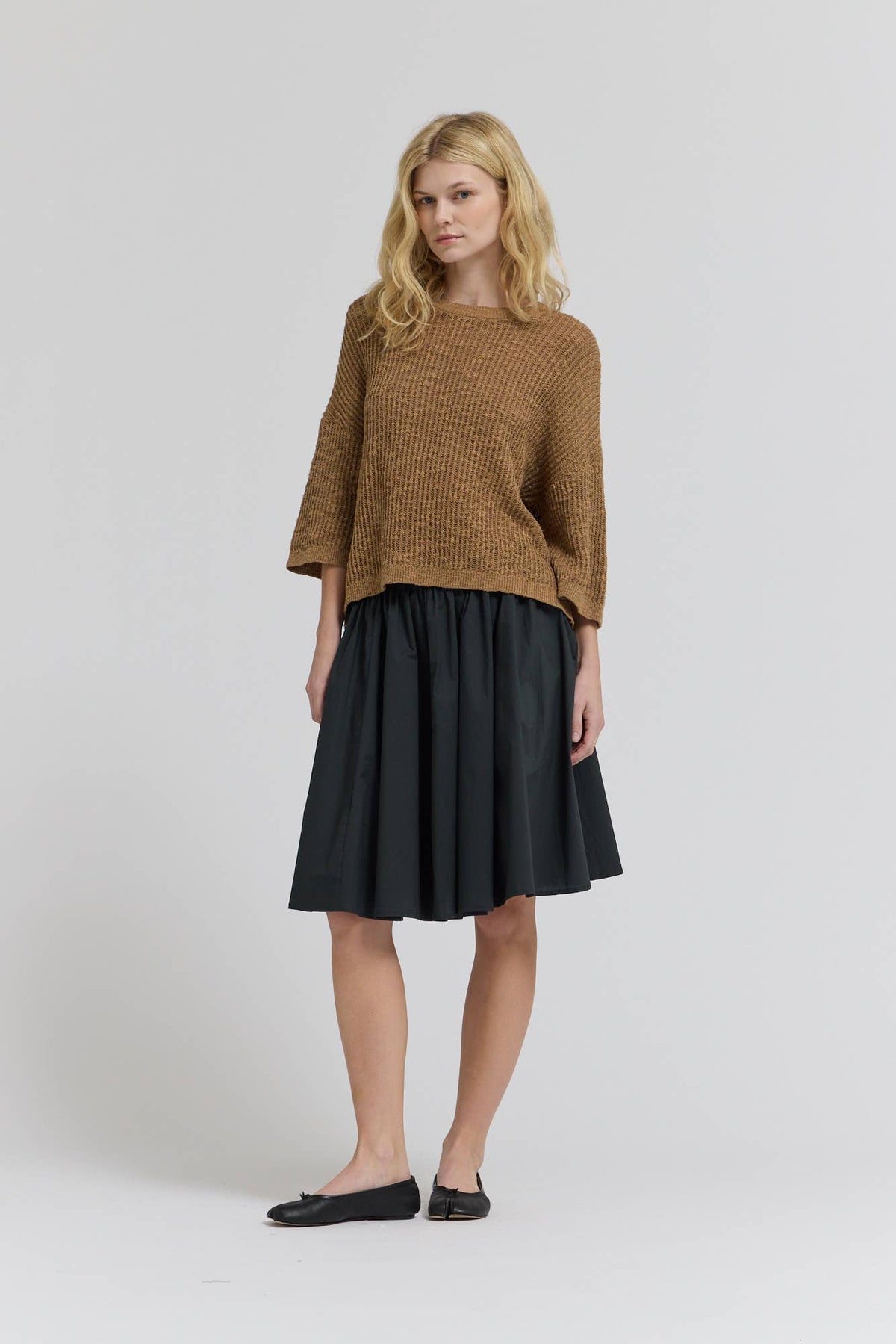 Textured Knit Sleeved Sweater