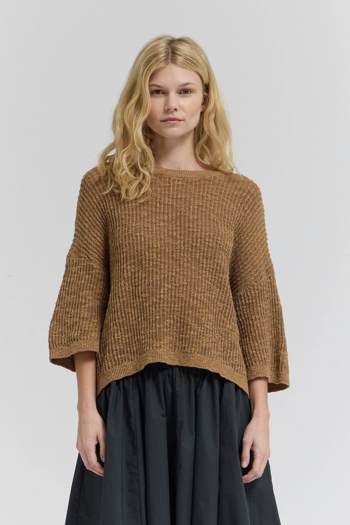 Textured Knit Sleeved Sweater
