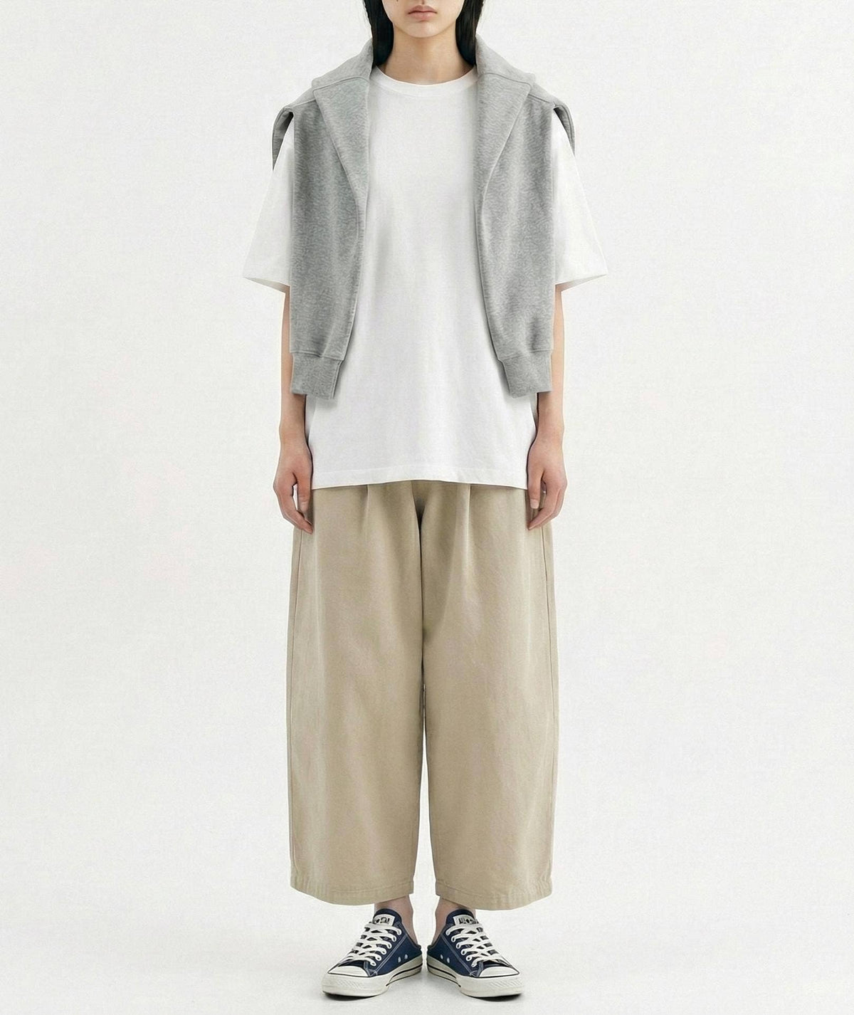 Wide-Leg Pleated Culottes