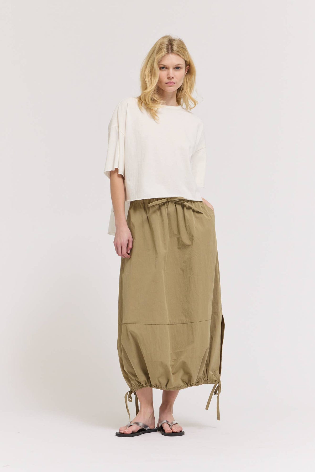 Gathered Hem Skirt