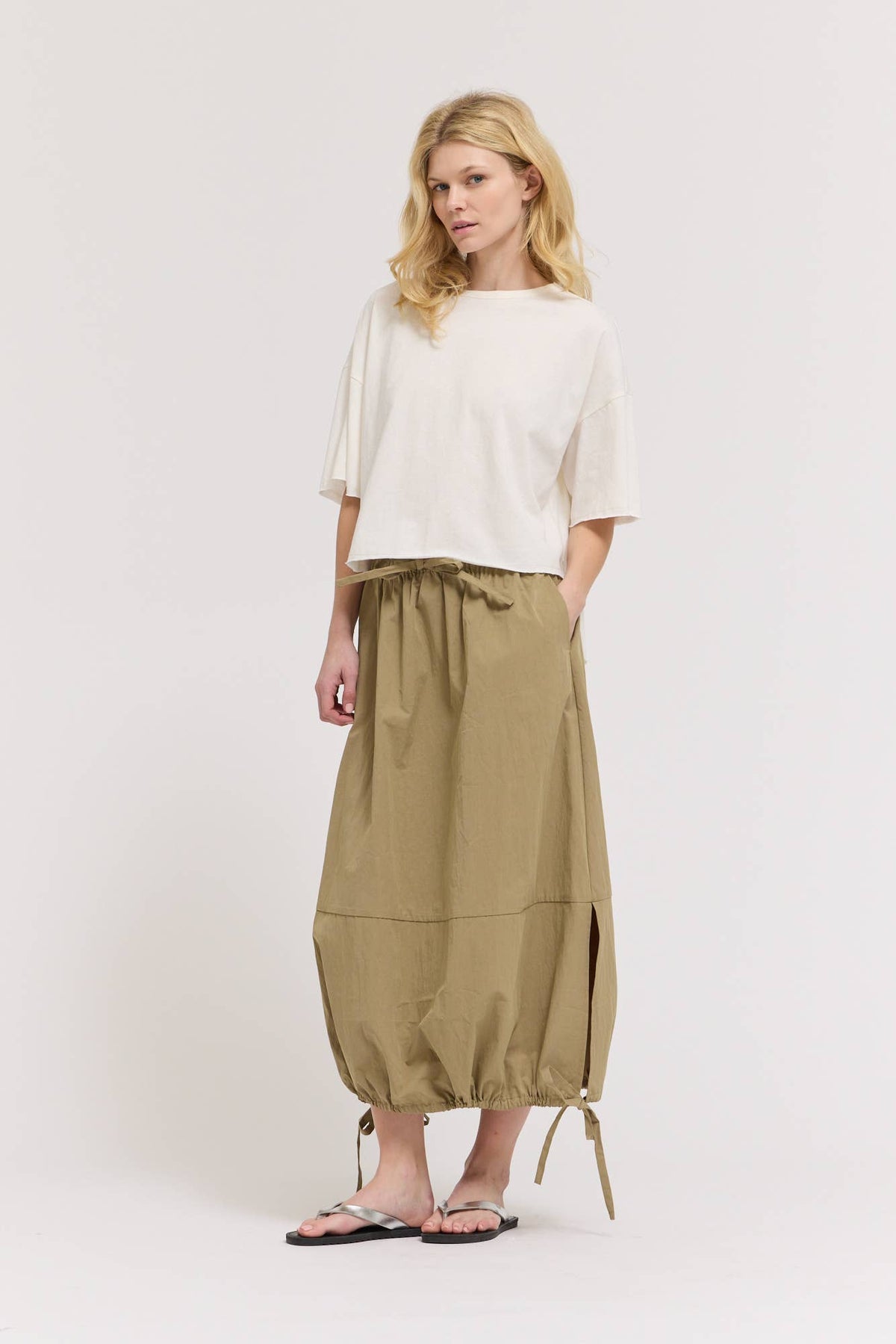 Gathered Hem Skirt