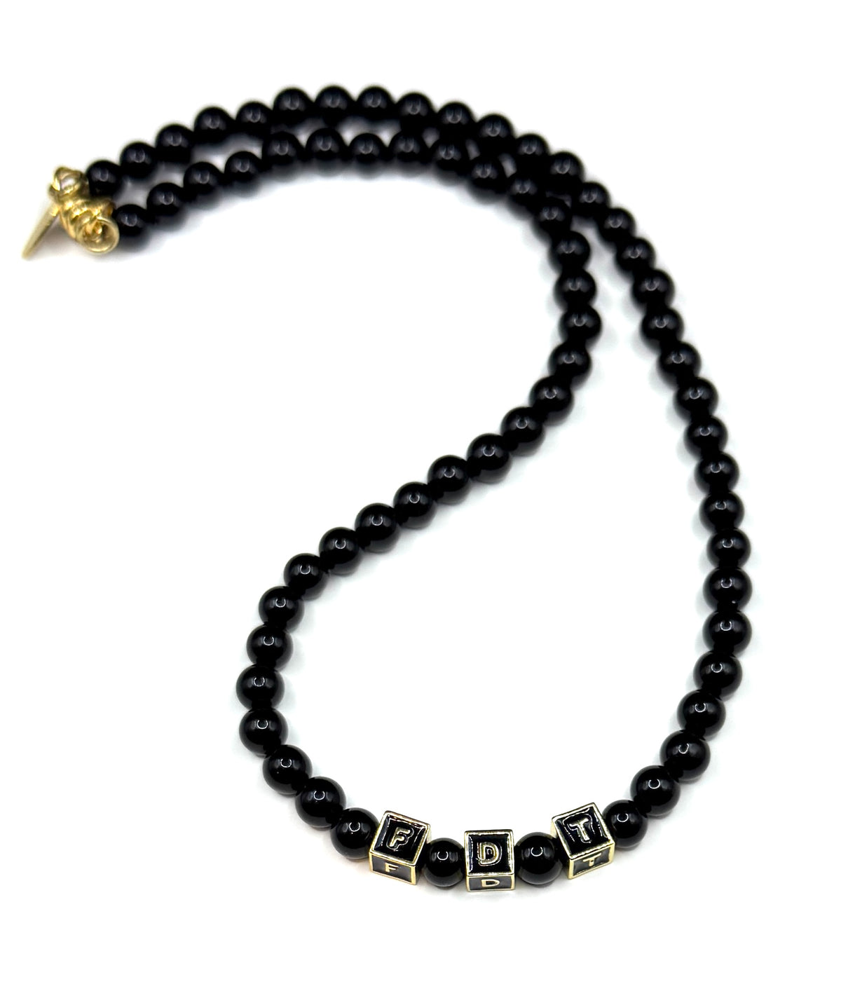 Semi-Precious Beaded Collar Necklace - FDT-6mm