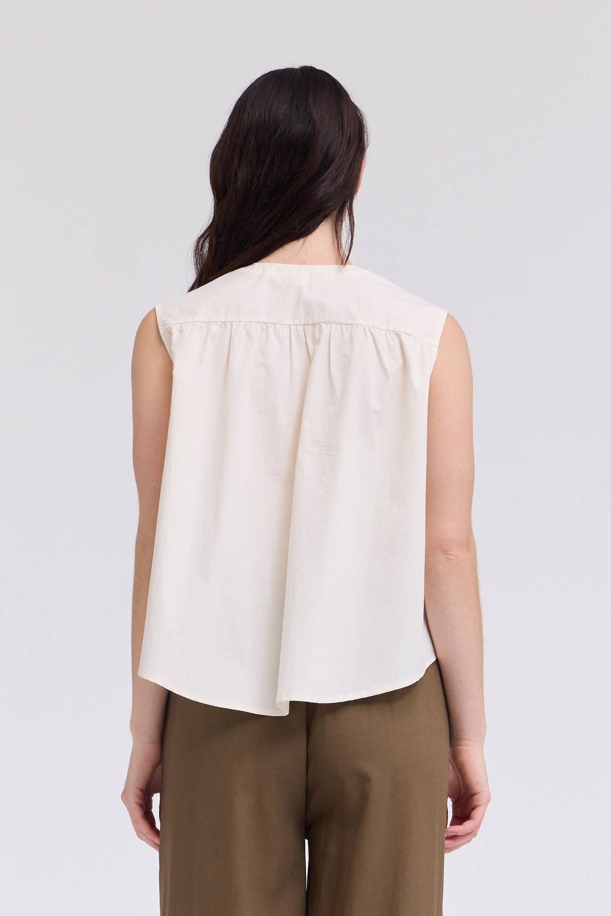 Poplin Shirring Top