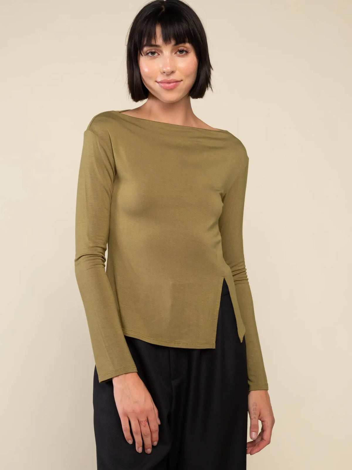 Bamboo Notched Bottom Top
