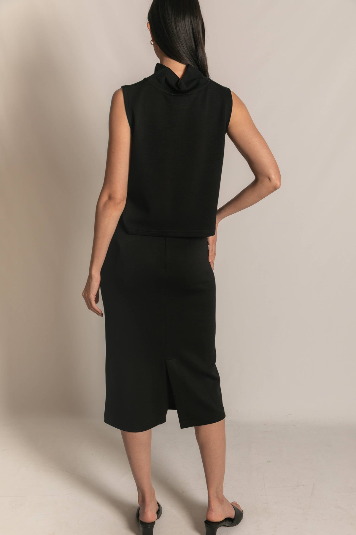 Modal Back Slit Pencil Skirt