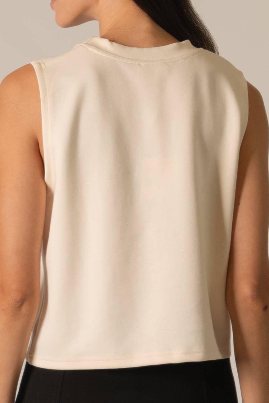 Modal Round Neck Sleeveless Top