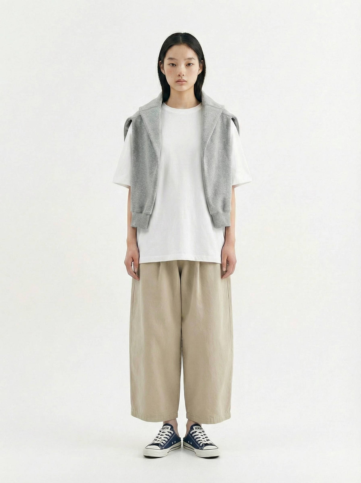 Wide-Leg Pleated Culottes