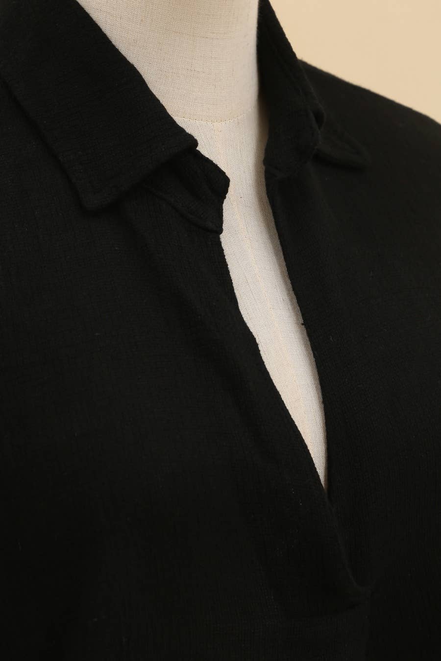 Linen Blend Collared Top