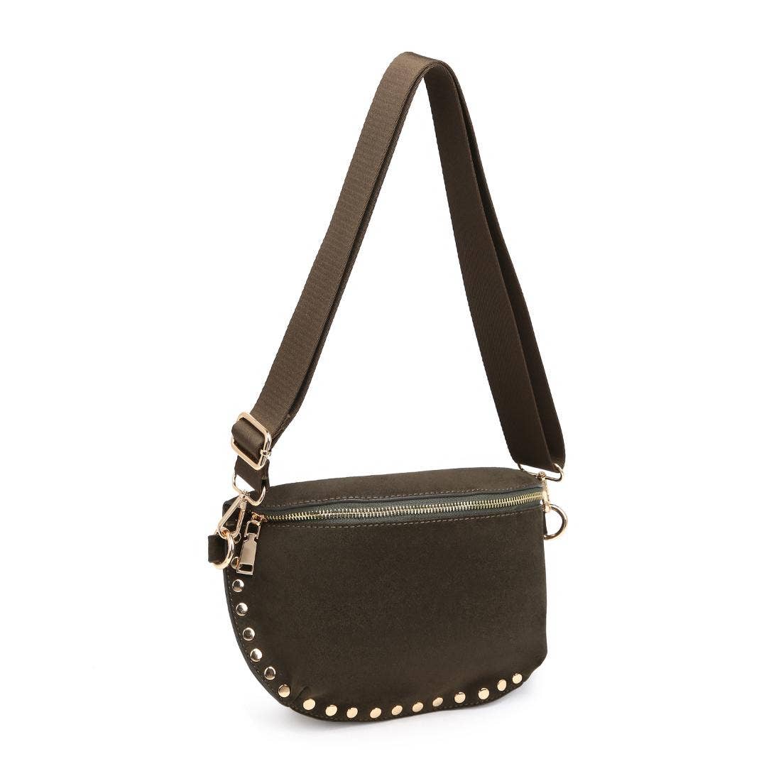 Studded Suede Belt Bag