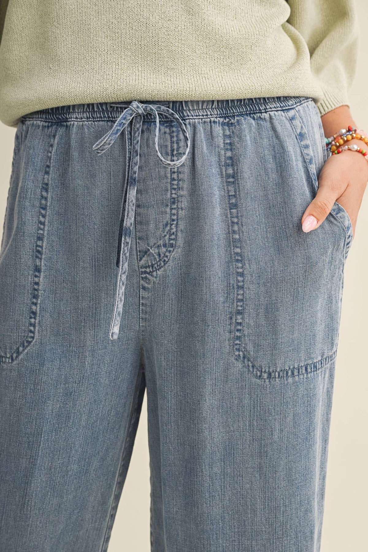 Cropped Tencel Pants