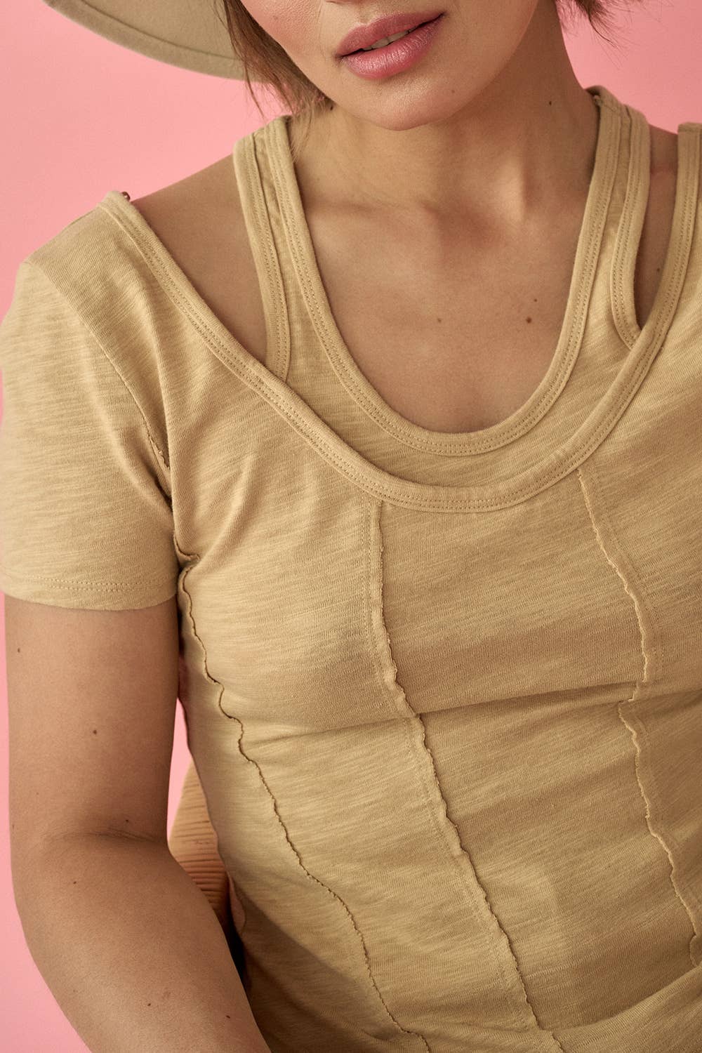 Mineral Wash Racerback Tank Slub Tee