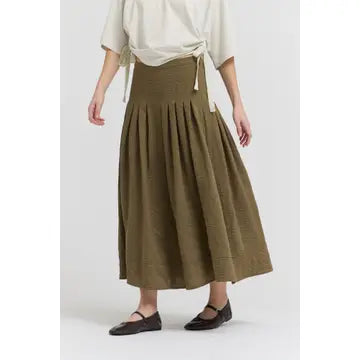 Pintuck Waist Skirt
