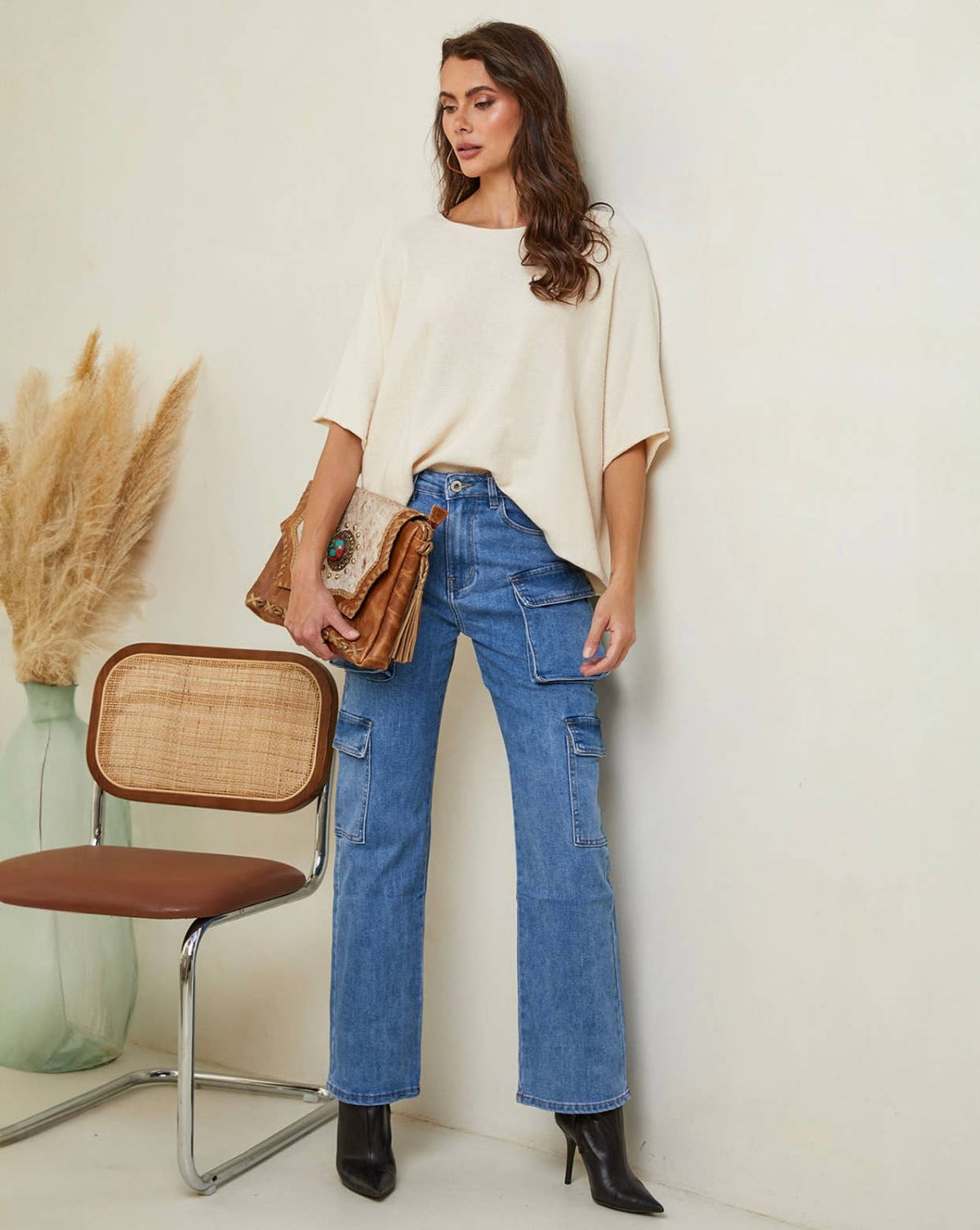 Oversized Short Sleeved Sweater