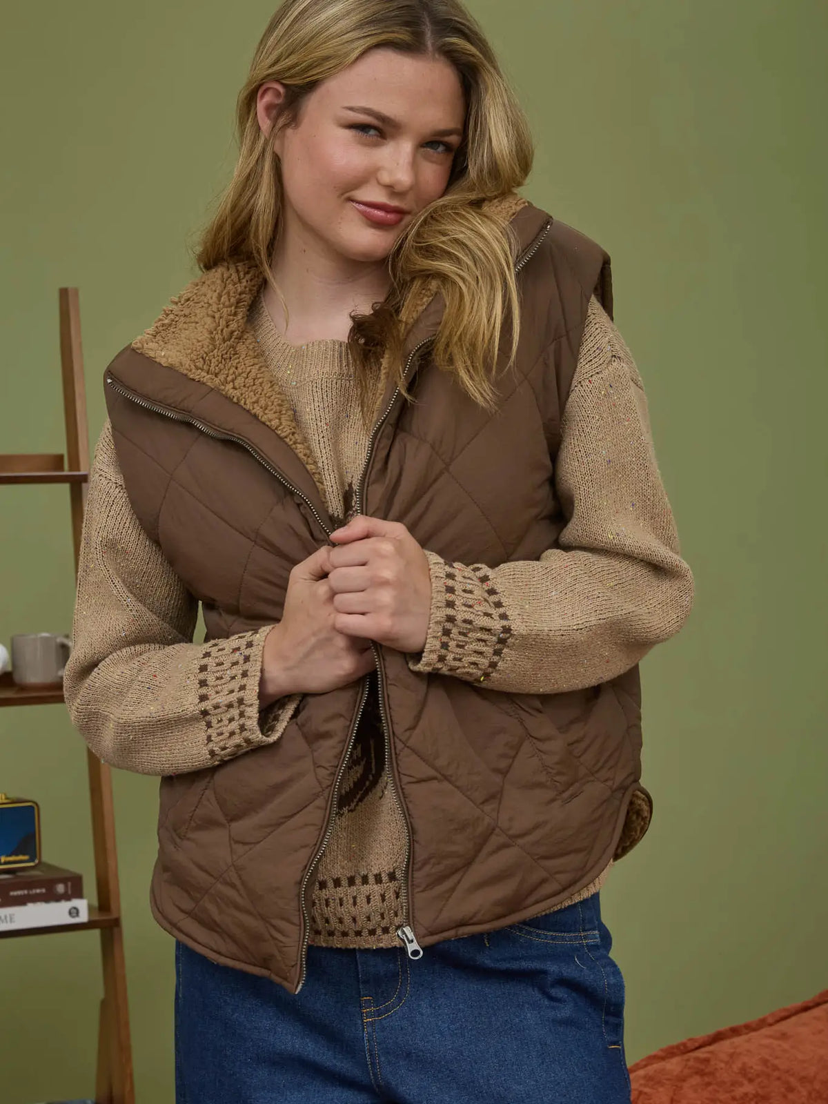 Quilted Fleece Lined Vest