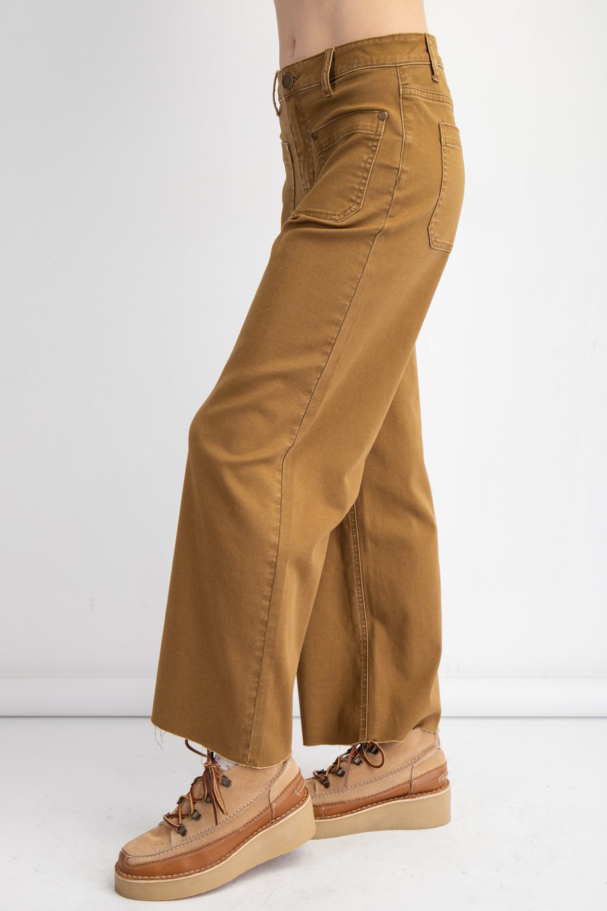 Straight Leg Frayed Jeans