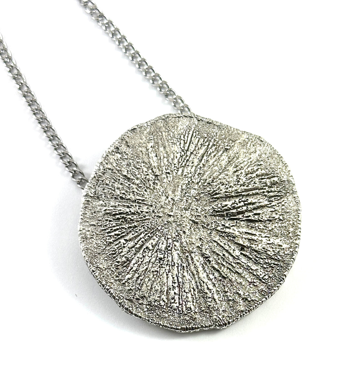 Organic Casting Collection - Small Pyrite Sun Necklace