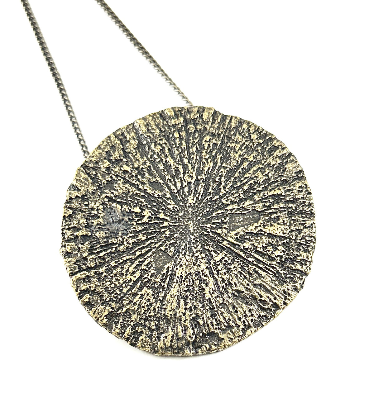 Organic Casting Collection - Large Pyrite Sun Necklace