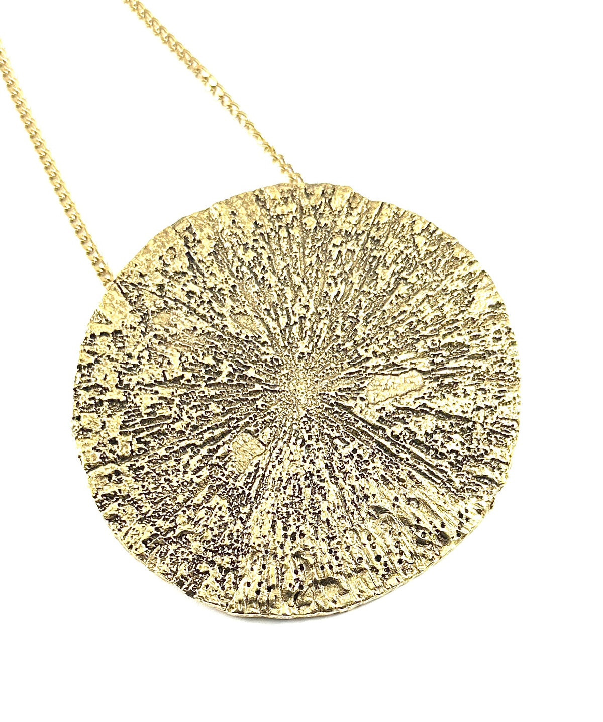 Organic Casting Collection - Large Pyrite Sun Necklace