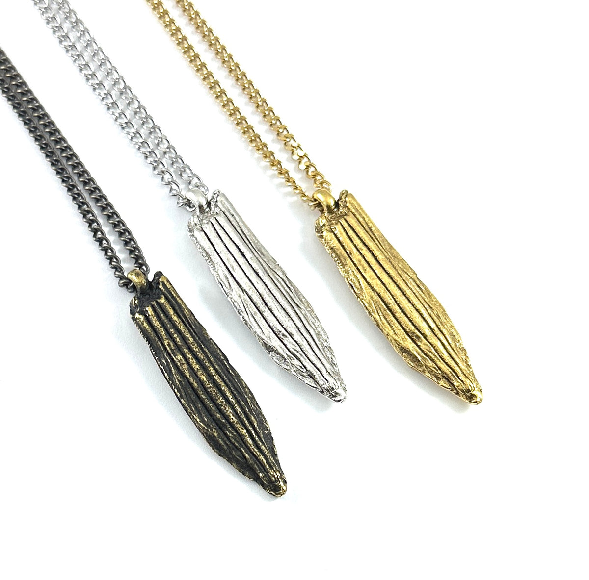 Organic Casting Collection - Fossilized Ray Tail Necklace