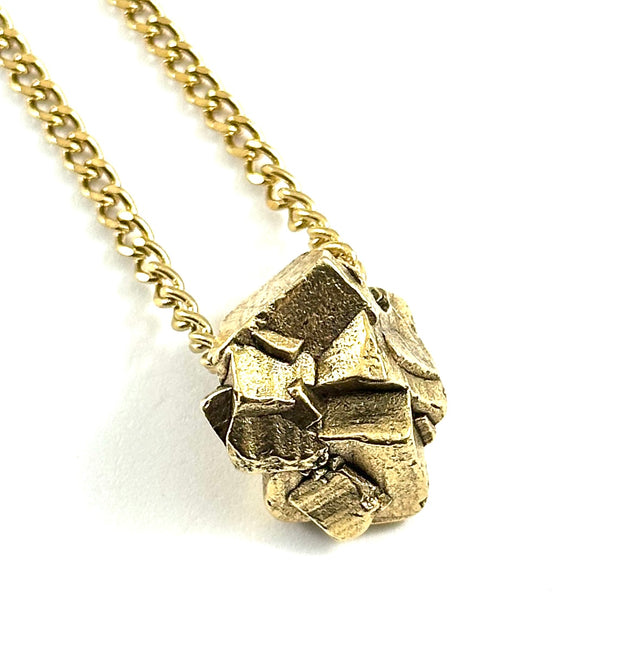 Organic Casting Collection - Pyrite Cluster Necklace