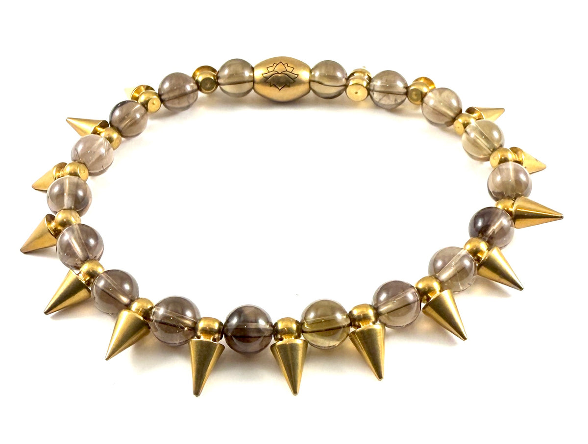 Brass Spike Stretch Bracelet - 6mm