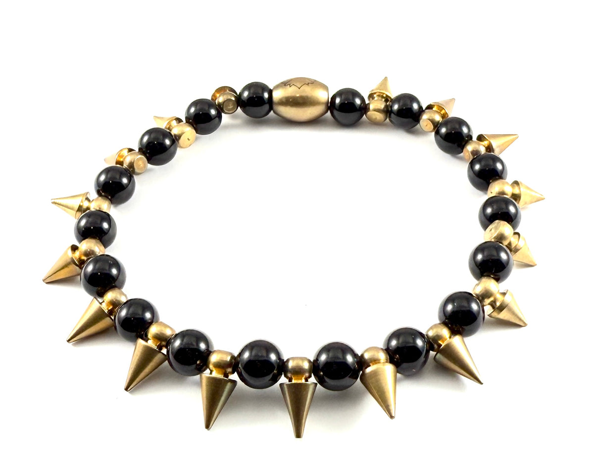 Brass Spike Stretch Bracelet - 6mm