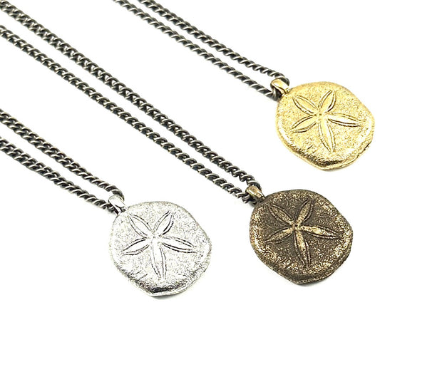 Organic Casting Collection - Sand Dollar Necklace