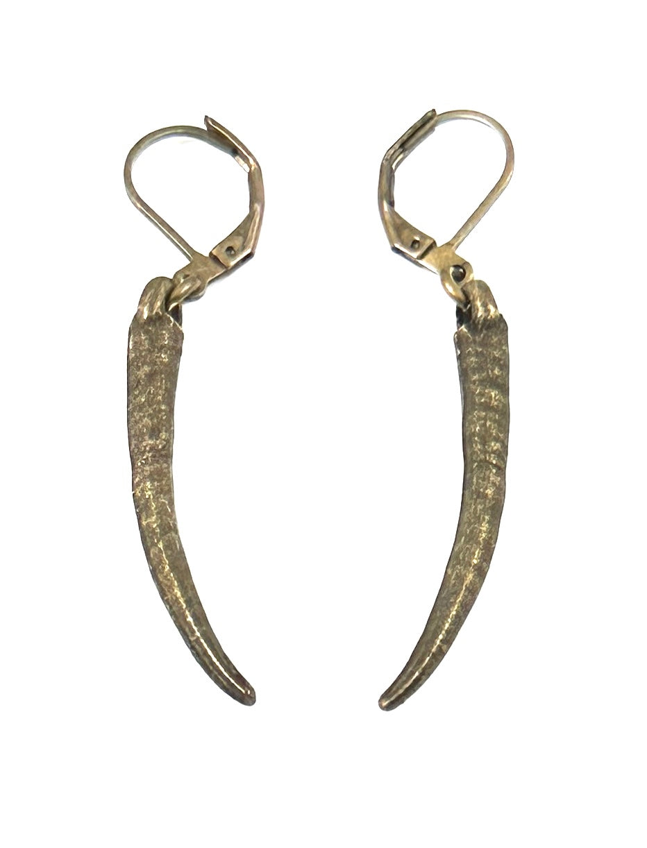 Organic Casting Collection - Dentalium Shell Earrings